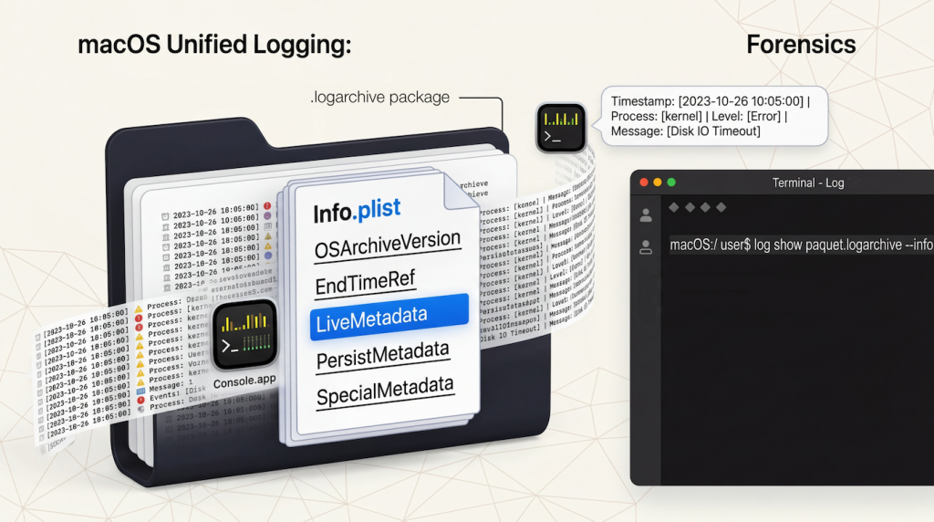 The Info.plist File in an Apple Unified Logs .logarchive Package.